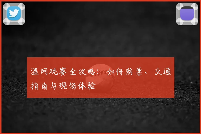 温网观赛全攻略：如何购票、交通指南与现场体验